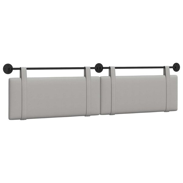 vidaXL Tête de lit suspendue Gris nuage Tissu