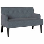 vidaXL Banc Chesterfield Gris foncé 112 x 65 5 x 75 cm Velours