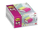 Dévidoir z-notes Super Sticky PRO Fuchsia + 1 bloc vert néon 76x76 mm 90 feuilles POST-IT