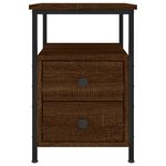 vidaXL Table de chevet chêne marron 34x35 5x50 cm bois d'ingénierie