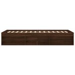 vidaXL Cadre de lit chêne marron 100x200 cm
