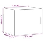 vidaXL Armoire murale blanc 50x42 5x40 cm bois d'ingénierie