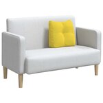 vidaXL Coussin de Dos Jaune clair 45 x 24 x 50 cm tissu