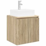 vidaXL Vanité de lavabo mural Chêne Sonoma 49 5 x 41 x 62 5 cm