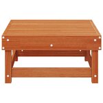 vidaXL Repose-pieds de jardin Pin massif Brun Ciré 61 x 60 5 x 30 cm