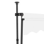 vidaXL Auvent manuel rétractable avec LED 250 cm Crème