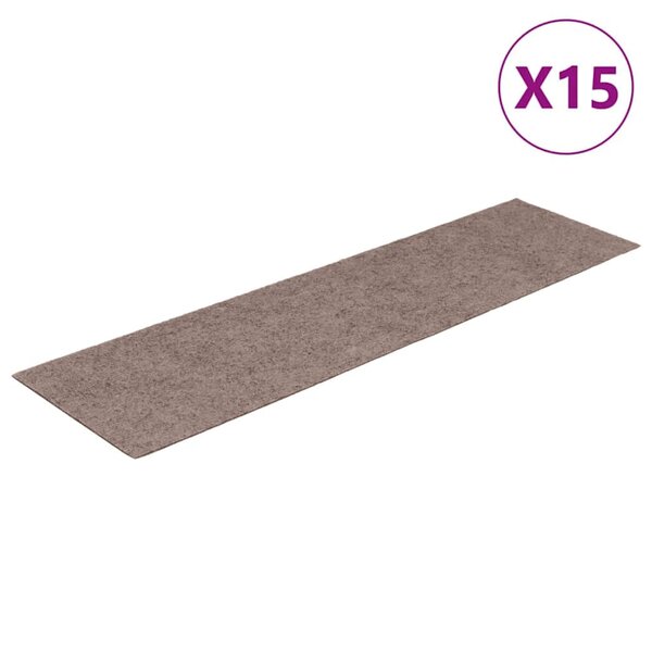 vidaXL Tapis d'escalier autocollants Rectangulaire 15 Pièces 76x20 cm