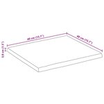 vidaXL Dessus de table bord vivant 40x40x3 8 cm bois de manguier brut