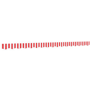 vidaXL Tissu de remplacement de cantonnière d’auvent rouge blanc 4 m