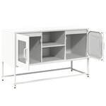 vidaXL Meuble TV blanc 100 5x39x60 5 cm acier