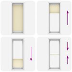 vidaXL Store plissé crème 75x200 cm largeur du tissu 74 4 cm polyester