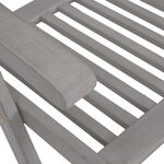 vidaXL Chaises inclinables de jardin 6 Pièces Gris Bois solide d'acacia