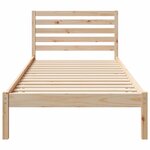 vidaXL Cadre de lit Marron 90 x 210 cm Bois massif en pin