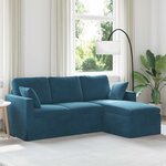 vidaXL Canapé Bleu 198 x 134 x 80 cm Velours