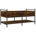 vidaXL Table basse chêne fumé 99x50x50 cm bois d'ingénierie