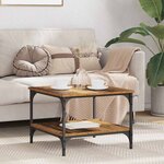 vidaXL Table basse Bois Ancien 55 x 55 x 40 cm Bois d'ingénierie