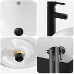 vidaXL Meuble de lavabo mural Noir 39 x 41 x 64 5 cm Bois d'ingénierie