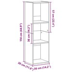 vidaXL Bibliothèque/Meuble TV Gris brillant Bois d’ingénierie