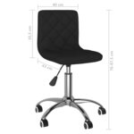 Vidaxl chaise pivotante de salle à manger noir velours