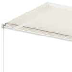 Vidaxl auvent manuel rétractable sur pied 450x350 cm crème