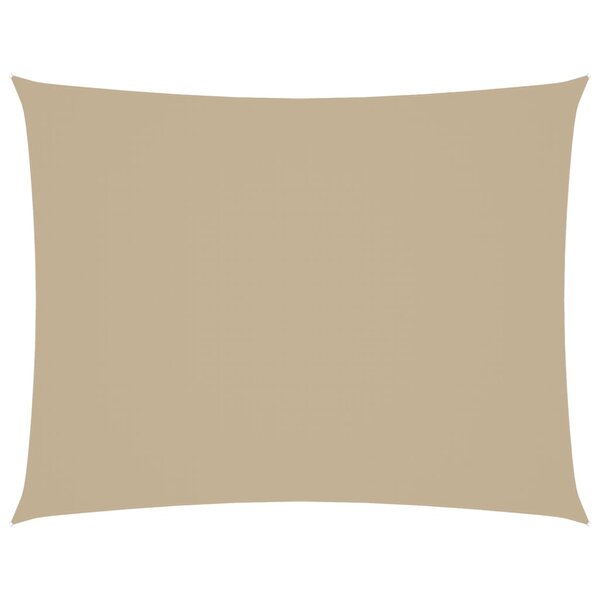 vidaXL Voile de parasol tissu oxford rectangulaire 3 5x5 m beige