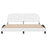vidaXL Cadre de lit sans matelas Zadar blanc 180x200 cm similicuir