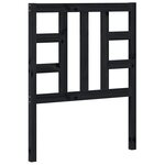 vidaXL Tête de lit Noir 81x4x100 cm Bois massif de pin