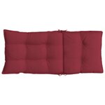 vidaXL Coussins de chaise à dossier haut lot de 4 rouge bordeaux
