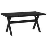 vidaXL Table de salle à manger / Table de repas NOAIN 160 cm Noir