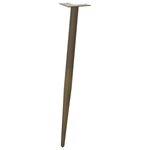vidaXL Pieds de table console forme conique 4 pièces acier naturel 72-73 cm
