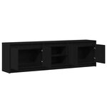 vidaXL Meuble TV Noir 182 x 34 x 50 cm Bois d'ingénierie