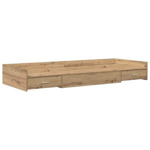 vidaXL Cadre de lit avec rangement Chêne artisanal 80 x 200 cm