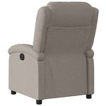 vidaXL Fauteuil inclinable Taupe Tissu