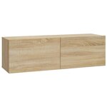 vidaXL Ensemble de meubles TV 4 Pièces Chêne sonoma Bois d'ingénierie