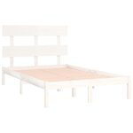 vidaXL Cadre de lit Blanc Bois massif 160x200 cm