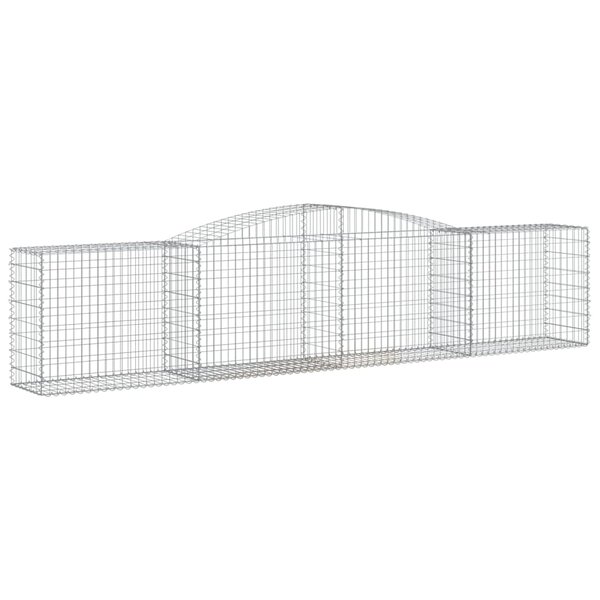 vidaXL Panier de gabions arqué 400x50x80/100 cm Fer galvanisé