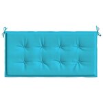 vidaXL Coussin de banc de jardin Turquoise 120 x 50 x 4 cm