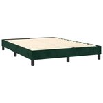 vidaXL Cadre de lit vert foncé 140x190 cm velours