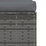 vidaXL Salon de jardin 4 Pièces avec coussins Gris Résine tressée
