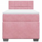 vidaXL Sommier à lattes de lit et matelas Rose 80x200 cm Velours