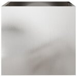vidaXL Jardinières 2 Pièces argenté 42x40x39 cm acier inoxydable