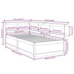 vidaXL Lit bibliothèque sans matelas 100x200 cm bois massif de pin