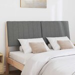 vidaXL Tête de lit capitonnée Gris foncé 135 cm Pin massif