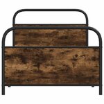 vidaXL Cadre de lit sans matelas 90x200cm chêne fumé bois d'ingénierie
