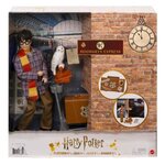 Harry potter - coffret collector quai 9 3/4  avec poupée et chouette hedwige  bagages et accessoires - poupée mannequin - des 6 ans