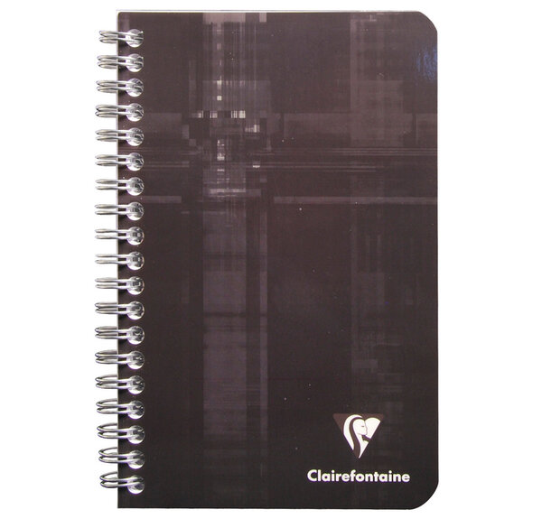 Carnet à Spirale 110 x 170 mm Quadrillé 5x5 180 pages 90g Couverture Vernie Aléatoire CLAIREFONTAINE