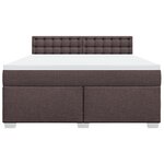 vidaXL Sommier à lattes de lit avec matelas Marron foncé 180x200 cm