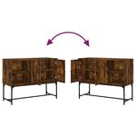 vidaXL Buffet chêne fumé 100x40x79 5 cm bois d'ingénierie