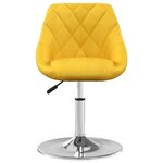 vidaXL Chaises à manger pivotantes lot de 2 jaune moutarde velours