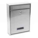 Boite aux lettres design murale acier inoxydable argenté